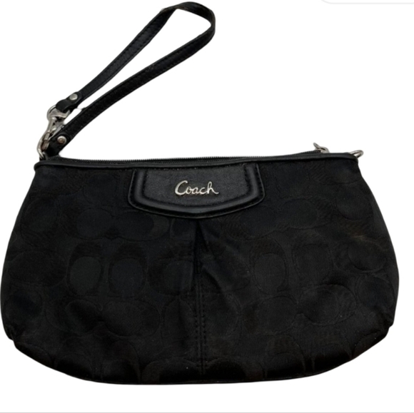 Coach Black Classic Wristlet - 8" L, 5" H, 2" D - Picture 9 of 14